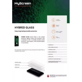 Hibridinis grūdinto stiklo ekrano apsauginis stikliukas MyScreen, skirtas Samsung Galaxy A35, M8101HG, 9H kietumas