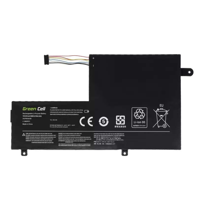 Baterija Green Cell LE124, skirta Lenovo Yoga 500-14IBD, 500-14ISK, 500-15IBD, 500-15ISK