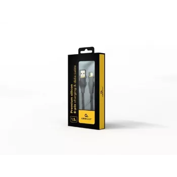 USB-A į Lightning laidas Gembird CC-USB2S-AM8PM-1.5M-BK — USB 2.0, 1,5 m
