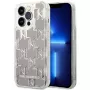 Karl Lagerfeld KLHCP14XLMNMS iPhone 14 Pro Max 6,7″ kietas dėklas sidabrinis / sidabrinis Liquid Glitter Monogram