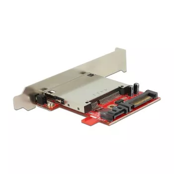 Vidinis kortelių skaitytuvas DeLOCK 91495 SATA juodas raudonas sidabrinis