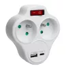 Elektros lizdo daliklis MACLEAN MCE336E su 2 USB prievadais, E tipo