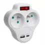 Elektros lizdo daliklis MACLEAN MCE336E su 2 USB prievadais, E tipo