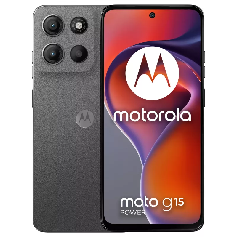 Mobilusis telefonas Motorola moto g15 power 17,1 cm (6,72 colio) Dual SIM Android 15 4G USB Type-C 8 GB 512 GB 6000 mAh Pilka