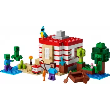 LEGO Minecraft rinkinys 21275 TNT Džiunglių namas, 287 detalės, 2 minifigūrėlės, nuo 8 metų
