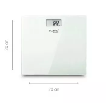 Svarstyklės Ecomed by Medisana PS-72E – 150 kg, stiklinė platforma, balta