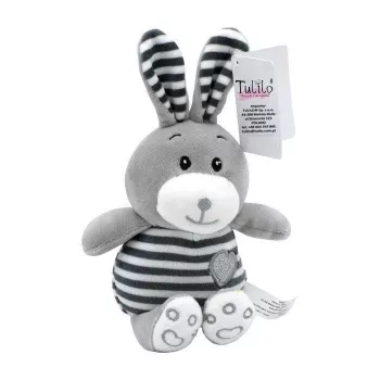 Minkštas žaislas TULILO Striped Cuddles Rabbit 26 cm dryžuotas triušis
