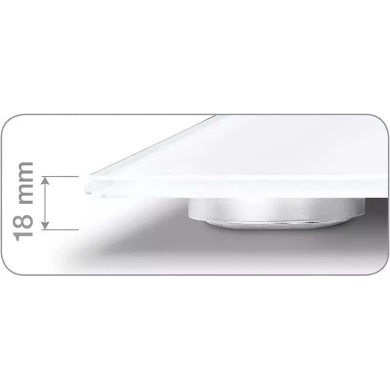 Beurer BG 13 Square Grey, Transparent – elektroninės asmeninės svarstyklės