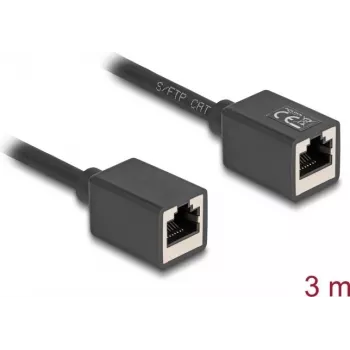 Tinklo kabelis DeLOCK 90332 RJ-45 Cat6a 3 m Juodas