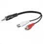 MicroConnect AUDALHF02 garso laidas 0,2 m 3,5 mm 2 x RCA juodas