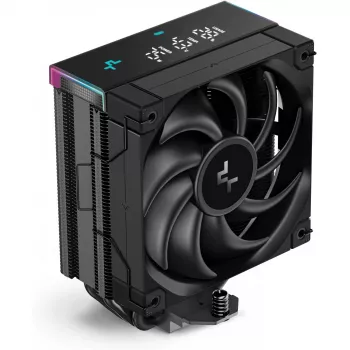 Oro aušintuvas DeepCool AK400 Digital PRO — 120 mm ventiliatorius, PWM, 1850 RPM, FDB, suderinamas su LGA 1700/1200/115x/AM4/AM5, juodas
