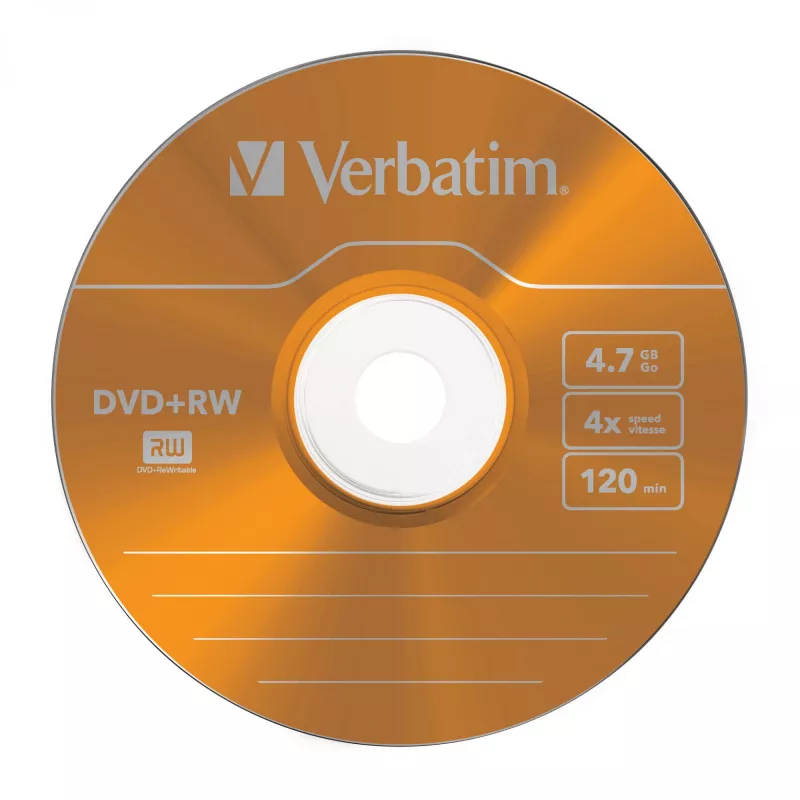 VERBATIM 43297 Verbatim DVD+RW plonas dėklas 5 vnt. 4,7 GB 4x spalvoti