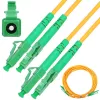 Fiber šviesolaidinis pataikymo laidas Extralink LC/APC – LC/APC, vienmodis dupleksas 9/125 µm G.657.A1, 1 m