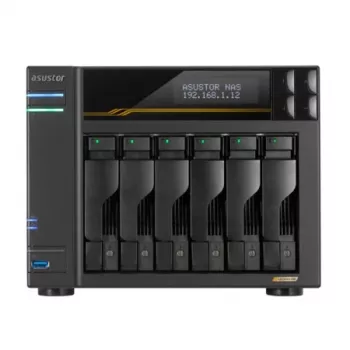 Asustor LOCKERSTOR 6 Gen3 (AS6806T) NAS darbalaukio AMD Ryzen V3C14 16 GB DDR5 ADM juodas