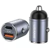 Automobilinis įkroviklis usams C38 30W — 1x USB-A + 1x USB-C greitas įkrovimas