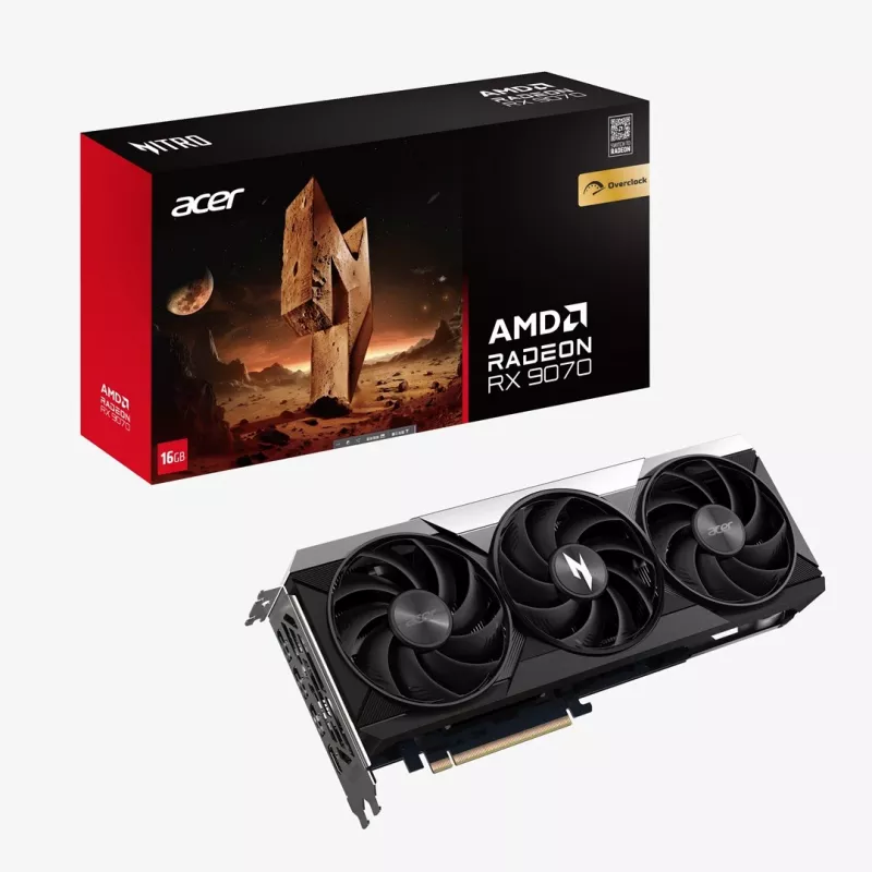 Acer Nitro Radeon RX 9070 OC 16GB GDDR6 vaizdo plokštė