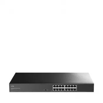 Cudy GS1016L tinklo jungiklis – 16 prievadų Gigabit Ethernet (10/100/1000), 32 Gbit/s perjungimas, montuojamas stelaže
