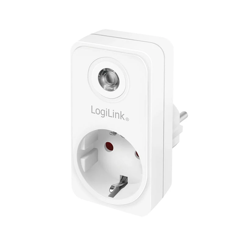 LogiLink PA0263 adapterio kištukas su prieblandos jutikliu, baltas, Type F