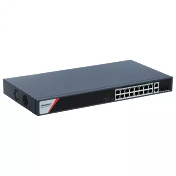 Hikvision 16 prievadų Gigabit išmanusis POE jungiklis