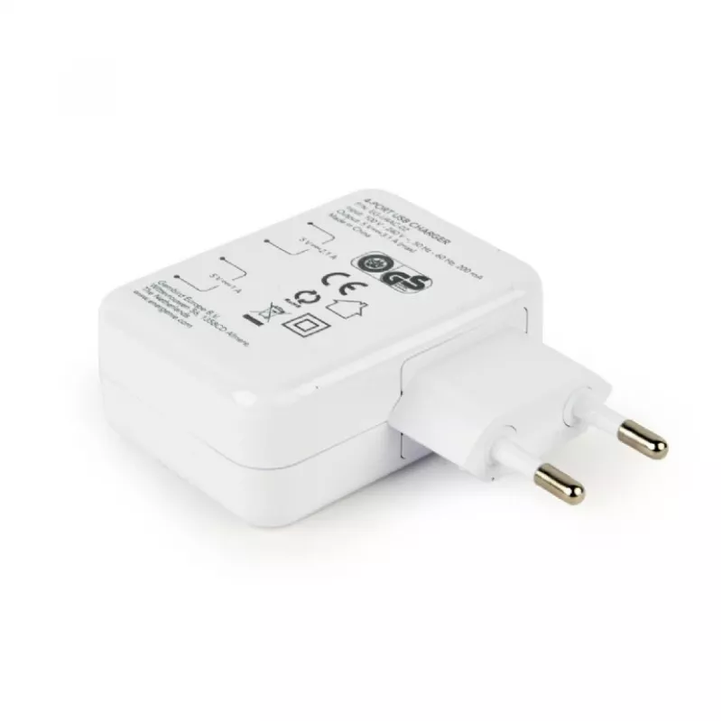 USB įkroviklis universalus baltas 4 prievadai EG-U4AC-02 Gembird