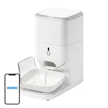 Automatinis ėdalo ir vandens dozatorius katėms ir šunims Catlink Fresh 2 Luxury – 4 l talpa, baltas ABS korpusas