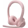 Logitech 981-001412 belaidės ausinės su mikrofonu, lankeliu, biurui/skambučių centrui, Bluetooth, rožinės spalvos