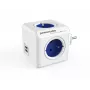 Allocacoc PowerCube Original USB maitinimo blokas su 4 kištukiniais lizdais mėlyna, balta