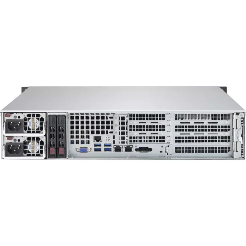 Super Micro Supermicro SC825M BTQC-R802WB - stovo korpusas - montuojamas į stovą - 2U - patobulintas, išplėstas ATX - SATA/SAS - karštasis keitimas - 800 W - juodas (CSE-825MBTQC-R802WB)