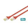 Tinklo kabelis Digitus CAT 6A S/FTP RJ-45 1 m raudonas