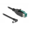 DeLOCK PoweredUSB kabelis vyriškas 12 V į DC 5,5 x 2,5 mm vyriškas kampuotas 1 m