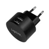 USB sieninis adapteris LogiLink PA0218 2x USB prievadas greitam įkrovimui 10,5W