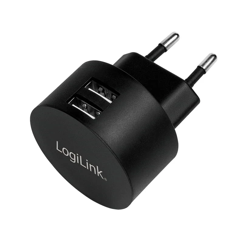 USB sieninis adapteris LogiLink PA0218 2x USB prievadas greitam įkrovimui 10,5W