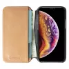 Krusell Sunne dėklas-piniginė Apple iPhone 11 Pro Max vintage nude, odinis užlenkiamas dėklas su kortelių kišenėmis