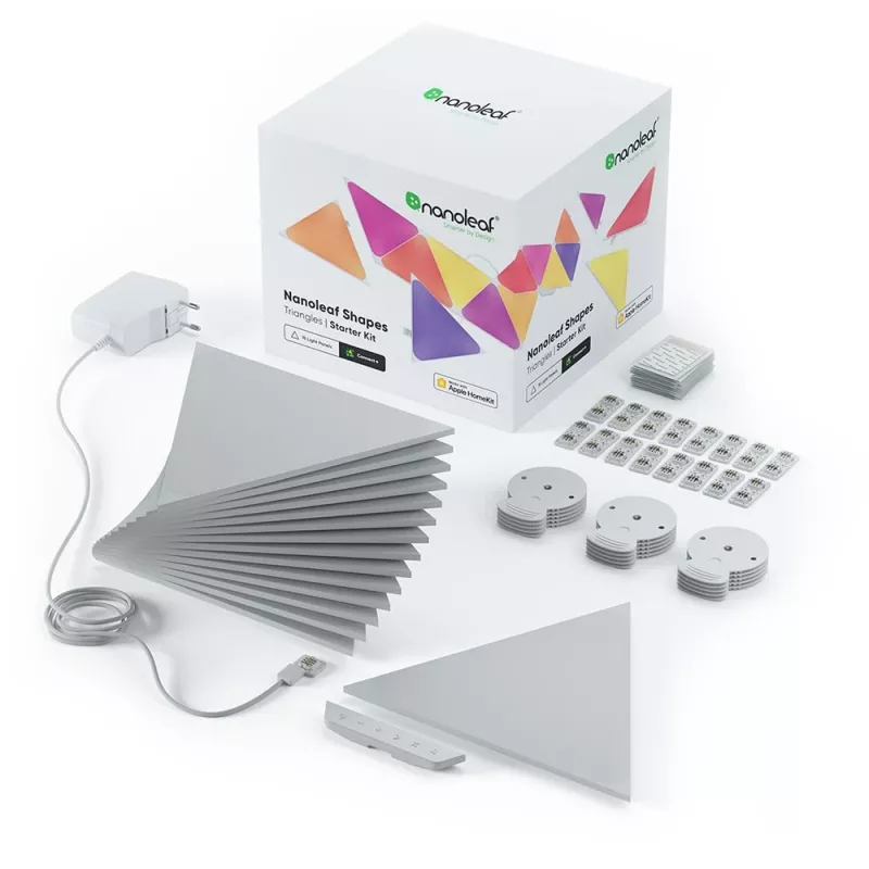Nanoleaf Shapes TRIANGLE SMARTER KIT – 15 išmaniųjų LED plokščių rinkinys