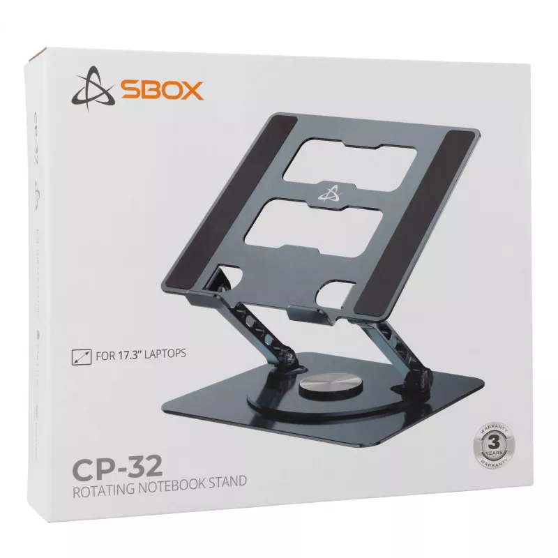 Stovas nešiojamam kompiuteriui Sbox CP-32 su 360° sukimu