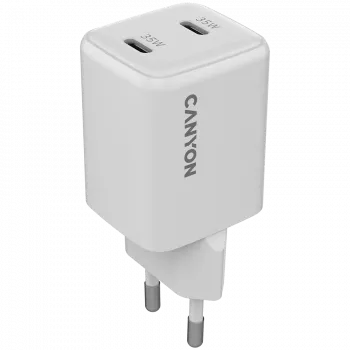 Canyon CU35CC GaN 35 W 2xPD sieninis kroviklis, baltos spalvos