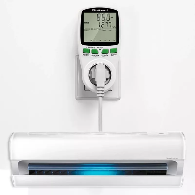 Energijos skaitiklis QOLTEC PM0627 3680W su istorija