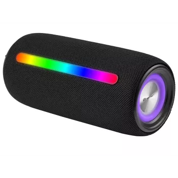 Nešiojamas stereofoninis garsiakalbis TRACER Stripe Black - 10 W RMS, Bluetooth / Laidinis, USB-A ir USB-C, MicroSD, įmontuota baterija (iki 5 h)