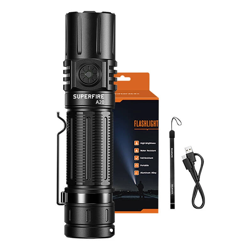 Nešiojamas LED žibintuvėlis Superfire A20 – 1700 lm, 300 m spindulys