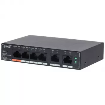 Dahua Technology SG4006P tinklo jungiklis, valdomas L2, Gigabit Ethernet (10/100/1000), Power over Ethernet (PoE), juodas