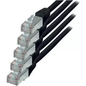 Tinklo kabelis S/CONN Cat.6 S/FTP 1 m Juodas