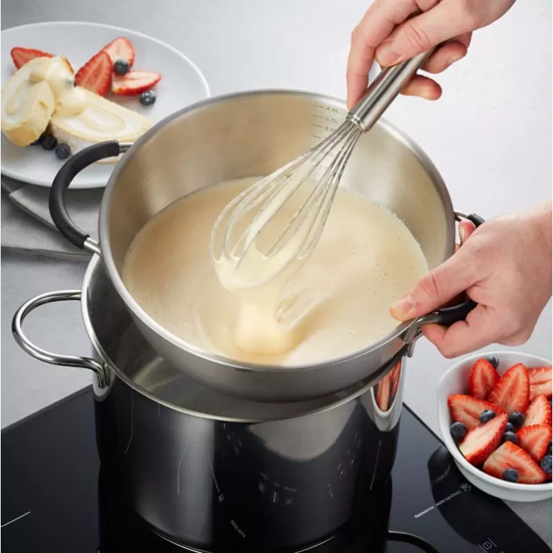 GEFU Mesco 28140 plieninis maišymo dubuo 24 cm, 4,0 L, tinkamas plauti indaplovėje