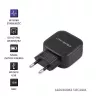 Vidinis AC įkroviklis QOLTEC 50186 išmaniajam telefonui ir planšetei, 5 V 3,4 A, 17 W, 2× USB, juodas