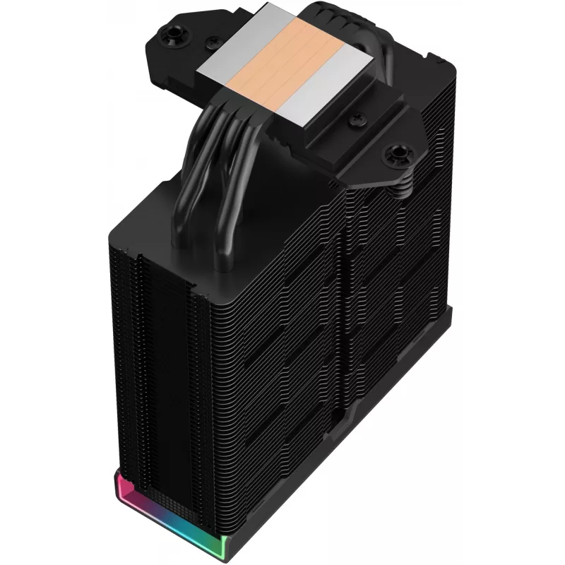 Oro aušintuvas DeepCool AK400 Digital PRO — 120 mm ventiliatorius, PWM, 1850 RPM, FDB, suderinamas su LGA 1700/1200/115x/AM4/AM5, juodas