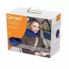 Kaklo pagalvėlė kelionėms Qmed DRQE3J1CDXUXP – kontūrinė ergonomiška PU puta, 240×230×125 mm, 45 kg/m³, granato spalva