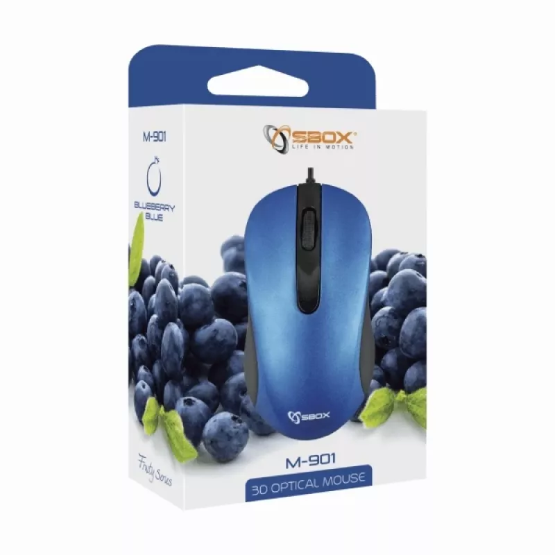 Sbox M-901 optinė pelė mėlyna
