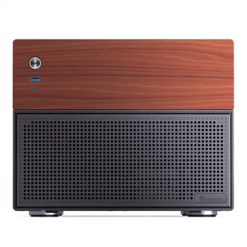 Jonsbo N4 Microtower korpusas juodas tvirtas plieninis kompaktiškas PC dėklas