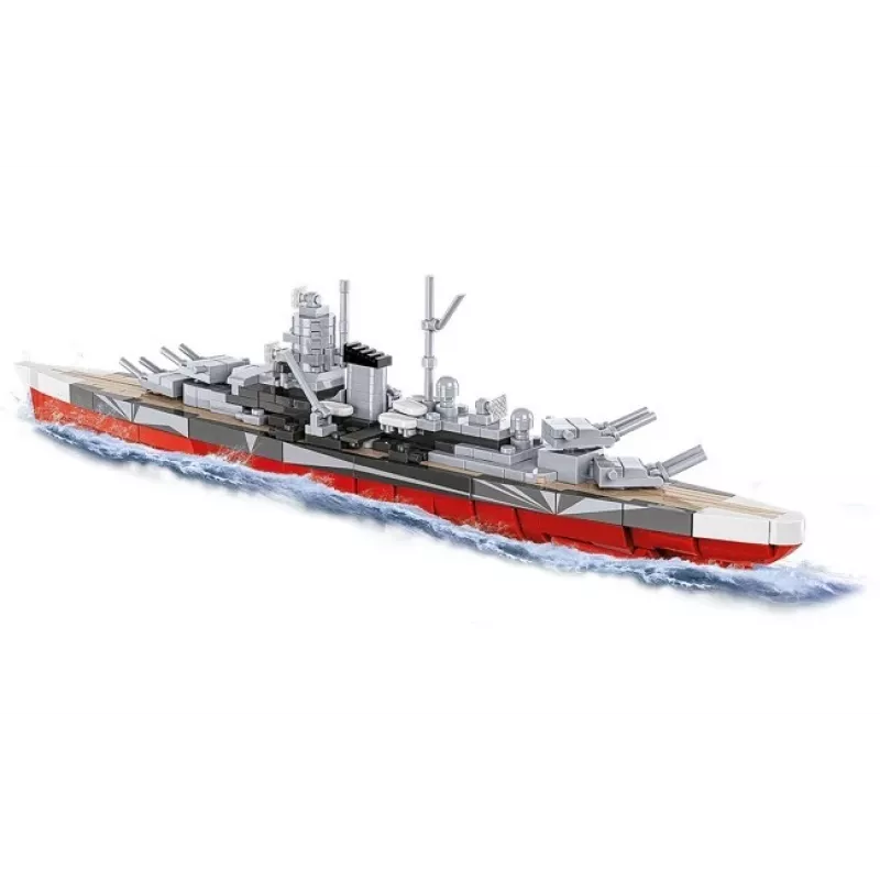 Konstruktorius Cobi Battleship Tirpitz – 593 detalės, mastelio modelis su demonstravimo stovu