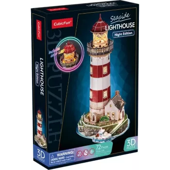 Puzzle 3D 72 dalių Žibintai naktinė versija
