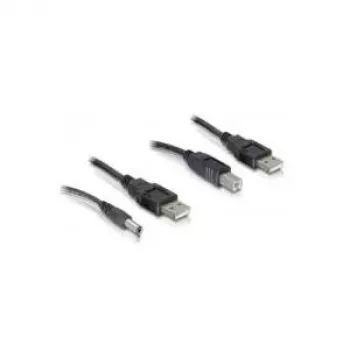Kabelių rinkinys USB-A / DC + USB-B 0,3 m DeLOCK 82461